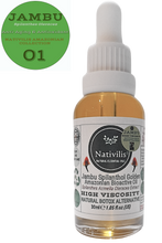 Load image into Gallery viewer, Nativilis Jambu Spilanthol Golden Amazonian Bioactive Oil - Spilanthes Acmella Oleracea Extract - High Viscosity - Better Skin Penetration 100% Natural Botox Alternative - Relax facial muscles reduce wrinkles antioxidant properties Copaiba - 30 ml