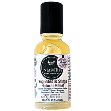Load image into Gallery viewer, Nativilis Natural Relief for bug bites stings mosquito nettle fleas - Organic Essential Oil Formula - Roll on ball Stainless Steel Ideal Capacity 30ml Daily Use Travel Easy to carry in your purse/bag