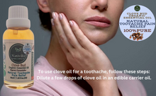 Load image into Gallery viewer, Nativilis Organic Clove Bud Essential Oil (Eugenia Caryophyllus) - natural pain reliever for toothache muscle pain - skin care - Copaiba properties 30ml