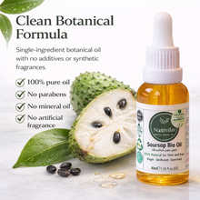 Load image into Gallery viewer, Nativilis Amazonian Soursop Graviola Guanabana Virgin Natural Bio Skin and Hair Oil (Annona muricata- Brazilian paw-paw)
