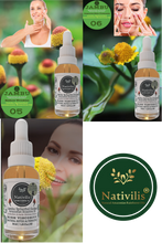 Load image into Gallery viewer, Nativilis Jambu Spilanthol Golden Amazonian Bioactive Oil - Spilanthes Acmella Oleracea Extract - High Viscosity - Better Skin Penetration 100% Natural Botox Alternative - Relax facial muscles reduce wrinkles antioxidant properties Copaiba - 30 ml