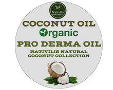 Load image into Gallery viewer, Nativilis Organic Coconut Oil 1L (Cocos Nucifera) - Extra Virgin, Raw, Cold Pressed, Pro Derma, Moisturizer Skin Hair, Vegan, 100% Natural, Ethically Sourced, Copaiba Properties, 1000ml Glass Jar (1L)