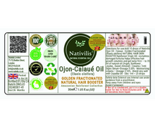 Load image into Gallery viewer, Nativilis Ojon Caiaue GOLDEN FRACTIONATED Oil - (Elaeis oleifera) NATURAL HAIR SKIN BOOSTER Rainforest Virgin Oil - revitalizes damaged follicles helps effective hair growth volumize and get tame frizz – Copaiba