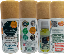 Load image into Gallery viewer, Nativilis Frankincense Carterii Olibanum Oil Oman (Boswellia Carterii ) - natural anti-acne anti-wrinkle improve oral hygiene prevent gum disease antibacterial properties - Copaiba properties 30ml