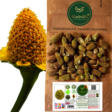 Load image into Gallery viewer, Nativilis Amazonian Jambu Flower 30g | Plant-Based Muscle Relaxing Sensation | Spilanthol-Rich | Dried Vegan Herb - (1.06 oz) US - Acmella Oleracea