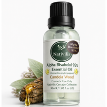Load image into Gallery viewer, Nativilis Candeia Essential Oil Natural Alpha Bisabolol 95% (Eremanthus erythropappus) - Sesquiterpene – Vegan - Antibacterial Anti-inflammatory - Skin-Smoothing - Wound Healing Nociceptive Properties