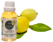 Load image into Gallery viewer, Nativilis Lemon Organic Essential Oil 30 ml (Citrus limon) - Absorbent antibacterial antifungal fight against acne facial cleanser - Copaiba Properties