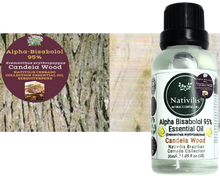 Load image into Gallery viewer, Nativilis Candeia Essential Oil Natural Alpha Bisabolol 95% (Eremanthus erythropappus) - Sesquiterpene – Vegan - Antibacterial Anti-inflammatory - Skin-Smoothing - Wound Healing Nociceptive Properties - Copaiba