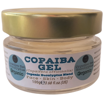 Load image into Gallery viewer, Nativilis Copaiba Gel Eucalyptus (Copaifera officinalis) 100% Natural Multipurpose Gel Face Skin Body Moisturizing Anti-aging and Melasma Treating Inflammation Dermatitis and Fungal Infections Relieve Congestion
