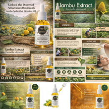 Load image into Gallery viewer, Nativilis Jambu Spilanthol Golden Amazonian Bioactive Oil - Spilanthes Acmella Oleracea Extract - High Viscosity - Better Skin Penetration 100% Natural Botox Alternative - Relax facial muscles reduce wrinkles antioxidant properties Copaiba - 30 ml