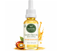 Load image into Gallery viewer, Nativilis Ojon Caiaue GOLDEN FRACTIONATED Oil - (Elaeis oleifera) NATURAL HAIR SKIN BOOSTER Rainforest Virgin Oil - revitalizes damaged follicles helps effective hair growth volumize and get tame frizz – Copaiba