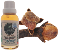 Load image into Gallery viewer, Nativilis Organic Clove Bud Essential Oil (Eugenia Caryophyllus) - natural pain reliever for toothache muscle pain - skin care - Copaiba properties 30ml