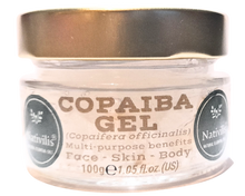 Load image into Gallery viewer, Nativilis Copaiba Gel (Copaifera officinalis) 100% Natural Multipurpose Gel Face Skin Body Moisturizing Anti-aging and Melasma Treating Inflammation Dermatitis and Fungal Infections Relieve Aching Sore Muscles Joint Back Pains Circulation Varicose Veins