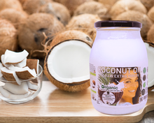 Load image into Gallery viewer, Nativilis Organic Coconut Oil 1L (Cocos Nucifera) - Extra Virgin, Raw, Cold Pressed, Pro Derma, Moisturizer Skin Hair, Vegan, 100% Natural, Ethically Sourced, Copaiba Properties, 1000ml Glass Jar (1L)