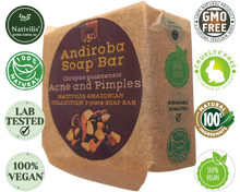 Load image into Gallery viewer, Nativilis Amazonian Collection 3-piece Soap Bar 300 grams - ANDIROBA BACURI BRAZIL NUT - Natural Vegan Emollient Face Skin Body Soap Moisturises & Cleanses No Chemicals Additives, Colours or Lauryl