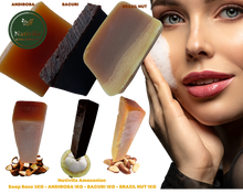 Load image into Gallery viewer, Nativilis Amazonian Soap Base 3KG - ANDIROBA 1KG - BACURI 1KG - BRAZIL NUT 1KG - Natural Vegan Emollient Face Skin Body Moisturises Cleanses No Chemicals Additives, Colours or Lauryl - Melt and Pour