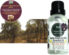 Load image into Gallery viewer, Nativilis Candeia Essential Oil Natural Alpha Bisabolol 95% (Eremanthus erythropappus) - Sesquiterpene – Vegan - Antibacterial Anti-inflammatory - Skin-Smoothing - Wound Healing Nociceptive Properties - Copaiba