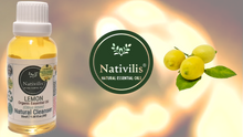 Load image into Gallery viewer, Nativilis Lemon Organic Essential Oil 30 ml (Citrus limon) - Absorbent antibacterial antifungal fight against acne facial cleanser - Copaiba Properties