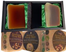 Load image into Gallery viewer, Nativilis Amazonian Collection 3-piece Soap Bar 300 grams - ANDIROBA BACURI BRAZIL NUT - Natural Vegan Emollient Face Skin Body Soap Moisturises & Cleanses No Chemicals Additives, Colours or Lauryl