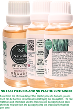 Load image into Gallery viewer, Nativilis Organic Vetivert Essential Oil (Vetiveria zizanoides) - 100% Natural - 30ml - (GC/MS Tested)