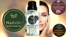 Load image into Gallery viewer, Nativilis Candeia Essential Oil Natural Alpha Bisabolol 95% (Eremanthus erythropappus) - Sesquiterpene – Vegan - Antibacterial Anti-inflammatory - Skin-Smoothing - Wound Healing Nociceptive Properties