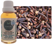 Load image into Gallery viewer, Nativilis Organic Clove Bud Essential Oil (Eugenia Caryophyllus) - natural pain reliever for toothache muscle pain - skin care - Copaiba properties 30ml Media 11 of 30