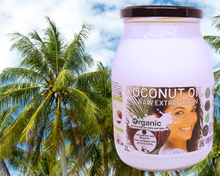 Load image into Gallery viewer, Nativilis Organic Coconut Oil 1L (Cocos Nucifera) - Extra Virgin, Raw, Cold Pressed, Pro Derma, Moisturizer Skin Hair, Vegan, 100% Natural, Ethically Sourced, Copaiba Properties, 1000ml Glass Jar (1L)