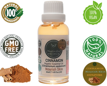 Load image into Gallery viewer, Nativilis Cinnamon Organic Essential Oil 30 ml (Cinnamomum zeylanicum) - antibacterial antifungal antidiabetic and antioxidant - Copaiba properties