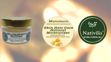 Load image into Gallery viewer, Nativilis Murumuru Collection Oil - Butter - Scrub (Astrocaryum murumuru) Amazonian Rainforest - Skin Hair Care Natural Moisturizer – Less frizzy hair - Won’t clog your pores – Copaiba properties