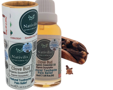Load image into Gallery viewer, Nativilis Organic Clove Bud Essential Oil (Eugenia Caryophyllus) - natural pain reliever for toothache muscle pain - skin care - Copaiba properties 30ml Media 11 of 30