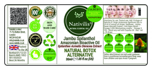 Load image into Gallery viewer, Nativilis Jambu Spilanthol Amazonian Bioactive Oil - Spilanthes Acmella Oleracea Extract - 100% Natural and Pure Botox Alternative - Relax facial muscles reduce wrinkles and fine lines improve skin firmness antioxidant properties Copaiba - 30 ml