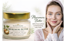 Load image into Gallery viewer, Nativilis Murumuru Butter Virgin Deodorized (Astrocaryum murumuru) Amazonian Rainforest Collection - Skin Hair Care Natural Moisturizer – Less frizzy hair - Won’t clog your pores – Copaiba properties
