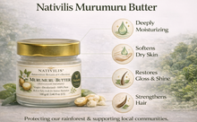 Load image into Gallery viewer, Nativilis Murumuru Butter Virgin Deodorized (Astrocaryum murumuru) Amazonian Rainforest Collection - Skin Hair Care Natural Moisturizer – Less frizzy hair - Won’t clog your pores – Copaiba properties