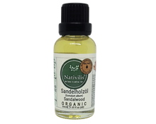 Load image into Gallery viewer, Nativilis Organic Sandalwood Essential Oil (Santalum album) Anti-ageing Soothes the skin Anti-tanning reduce the oxidative stress in the skin reverse sun ward off excess scalp sebum secretion Copaiba