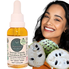 Load image into Gallery viewer, Nativilis Amazonian Soursop Graviola Guanabana Virgin Natural Bio Skin and Hair Oil (Annona muricata- Brazilian paw-paw) – Undiluted - Unrefined - Copaiba benefits
