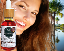 Load image into Gallery viewer, Nativilis Amazonian Buriti Oil (Mauritia flexuosa) Moriche – Aguaje – Richest source Beta-Carotene Vitamin A 20X More than Carrots – emollient rebuild moisturize re-hydrate skin cells - Copaiba