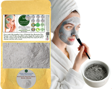 Load image into Gallery viewer, Nativilis Gray (Grey) Bentonite Clay Powder - Natural Facial Hair Body Mask Fine Soft Texture Removing Toxins from the Body Detoxifying Skin Hydrates the Hair and Scalp Copaiba