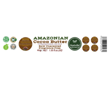 Load image into Gallery viewer, Nativilis Amazonian Cocoa Butter Raw Unscented Fragrance Free (Theobroma cacao) Skin Natural Moisturizer Replenishing skin's moisture protecting your skin improving elasticity – Copaiba properties