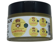 Load image into Gallery viewer, Nativilis AMAZONIAN LIP BALM DOUBLE ACTION FORMULA WITH PRACAXI SEED OIL (Pentaclethra macroloba) + BACURI BUTTER (Platonia insignis) Moisturises Dry Lips and Heals Chapped Lips - Toned Lips - Copaiba