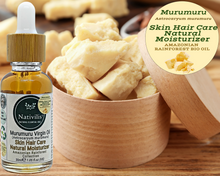 Load image into Gallery viewer, Nativilis Murumuru Virgin Oil (Astrocaryum murumuru) Amazonian Rainforest Collection - Skin Hair Care Natural Moisturizer – Less frizzy hair - Won’t clog your pores – Copaiba properties