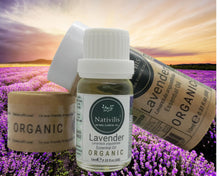 Load image into Gallery viewer, Solar Plexus Diffuser Locket Pendant and Necklace + Nativilis Organic Lavender Essential Oil 10ml Gift Set