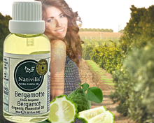 Load image into Gallery viewer, Nativilis Organic Bergamot Essential Oil - (Citrus bergamia) - 100% Natural - 30ml - (GC/MS Tested)