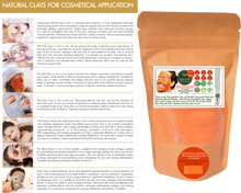 Load image into Gallery viewer, Nativilis Red Clay Kaolin Montmorillonite Powder - Natural Facial Hair Body Mask Mitigate redness removes dead skin cells blackheads cleanser for acne-prone, oily, and problem skin - Copaiba