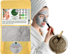 Load image into Gallery viewer, Nativilis Gray (Grey) Bentonite Clay Powder - Natural Facial Hair Body Mask Fine Soft Texture Removing Toxins from the Body Detoxifying Skin Hydrates the Hair and Scalp Copaiba