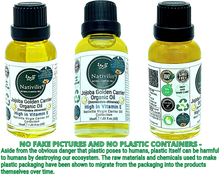 Load image into Gallery viewer, Nativilis Organic Jojoba Golden Carrier Oil (Simmondsia chinensis) Hair, Face & Skin Natural Cold Pressed - Humectant Ingredient - Non-comedogenic Acne-Prone Cleanser Moisturizer Antioxidant – Copaiba