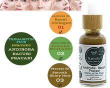 Load image into Gallery viewer, Nativilis TRIPALMITIN PLUS enriched with 03 Amazonian Rainforest Virgin Oil - ANDIROBA BACURI PRACAXI - Favours cellular renewal standardizing the tone - skin getting more illuminated revitalized and soft - Copaiba