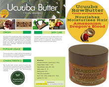 Load image into Gallery viewer, Nativilis Amazonian Raw Ucuuba Butter (Virola surinamensis) - Nourishes Moisturizes Hair Restores Elasticity - Repairs Damaged Scalp keeping Healthy – Amazonian Dragon's Blood – Copaiba