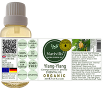 Load image into Gallery viewer, Nativilis Organic Ylang Ylang Essential Oil (Cananga odorata var. genuina)- 100% Natural - 30ml - (GC/MS Tested)