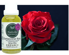 Load image into Gallery viewer, Nativilis Organic Rose Otto Essential Oil Blend 5% (Rosa damascena/Argania spinosa) - 100% Natural - 30ml - (GC/MS Tested)