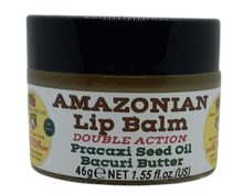 Load image into Gallery viewer, Nativilis AMAZONIAN LIP BALM DOUBLE ACTION FORMULA WITH PRACAXI SEED OIL (Pentaclethra macroloba) + BACURI BUTTER (Platonia insignis) Moisturises Dry Lips and Heals Chapped Lips - Toned Lips - Copaiba